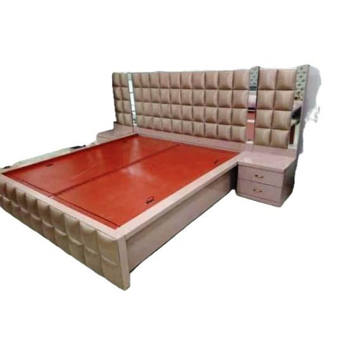 Classic Double Bed with Wall Mounted Quilted Headboard & Side Boxes
