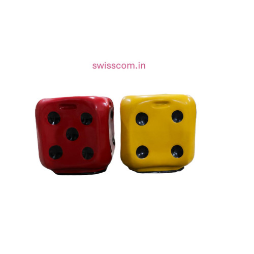 Dice shaped acrylic stool