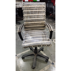 Stripe Fabric Upholstered Office Chair