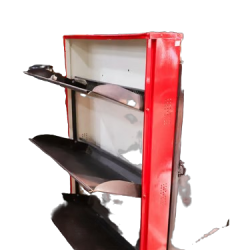 Tilting metal shoe rack