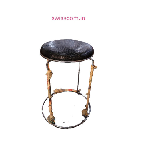 Tailors Stool in Stainless Steel Frame