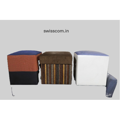 wooden Puffy with storage