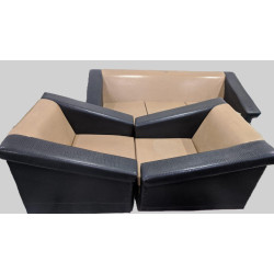 Leatherite Double Colour Five Seater Sofa